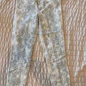 Express Gray Animal Print Jeans